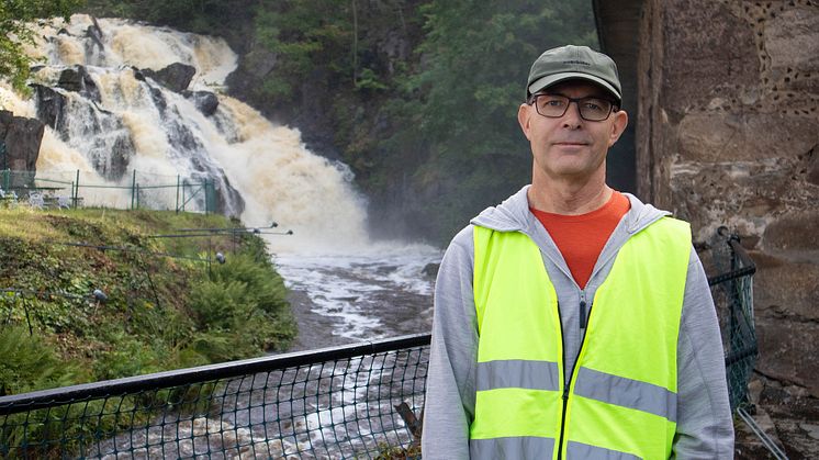 Anders Alvin, anläggningsägare på Jönköping Energi vid Huskvarna kraftstation