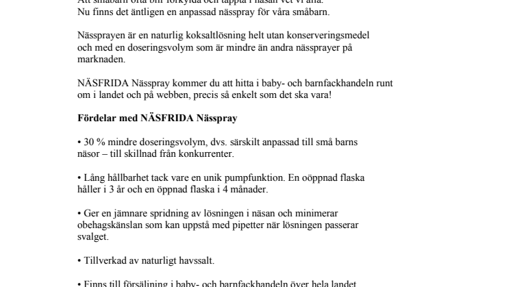 Hjälp ditt barn att andas fritt!  