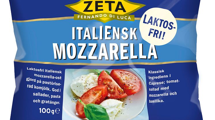 Laktosfri mozzarella från Zeta