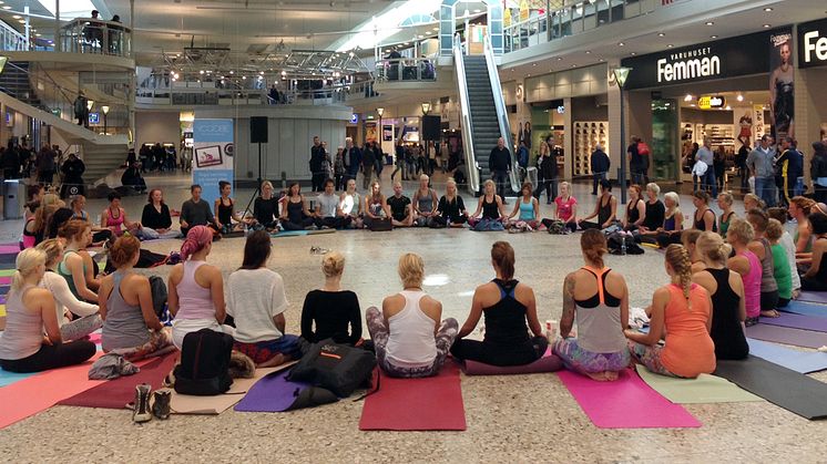 Yoga och en tyst minut på Internationella Fredsdagen