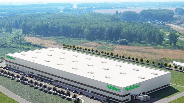 A rendering of the new Nidec Elesys Europe factory