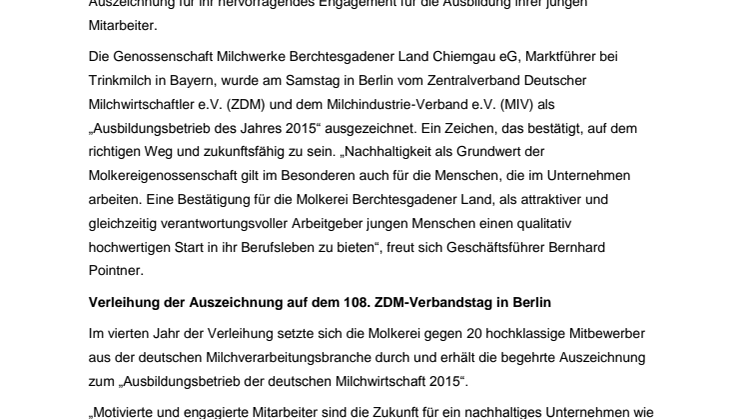 Ausgezeichnet – mit motiviertem Nachwuchs in die Zukunft