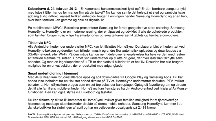 Familiens nye ’magic box’ hedder Samsung HomeSync