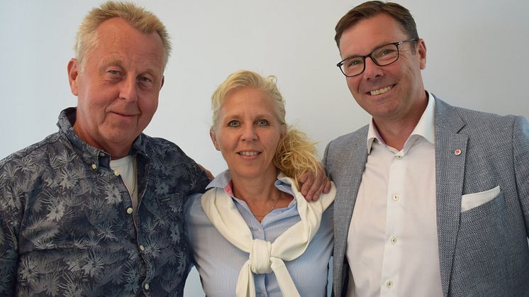​Från vänster: Per Lindquist Omberg, VD Eko Fisk, Heli Lundin, CFO Eko Fisk och Jonas Köhler, VD Menigo. 