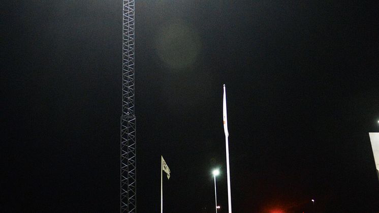 Titan mastbelysning lyser upp Gotlandsterminalen hos Smålandshamnar, Oskarshamn