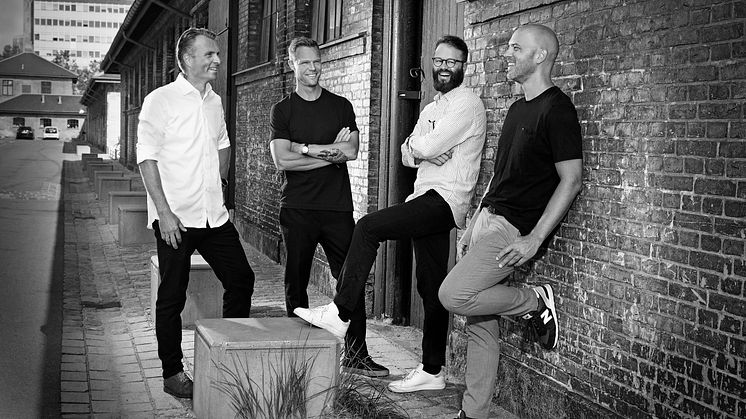From the left: Jørgen Gosvig (CFO), Simon Kvist Gaulshøj (CEO), Carl Soderblom (COO) and Thomas Bue Schultz (CTO). 