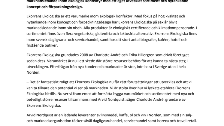 ARVID NORDQUIST FÖRVÄRVAR EKORRENS EKOLOGISKA