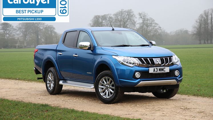 Mitsubishi L200 kåret til beste pick-up i CARBUYER AWARDS for tredje året på rad