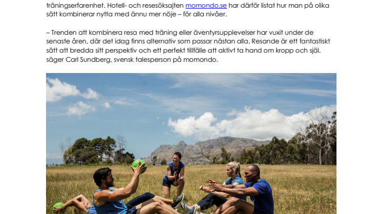 Så kombineras resan med träning – för alla nivåer