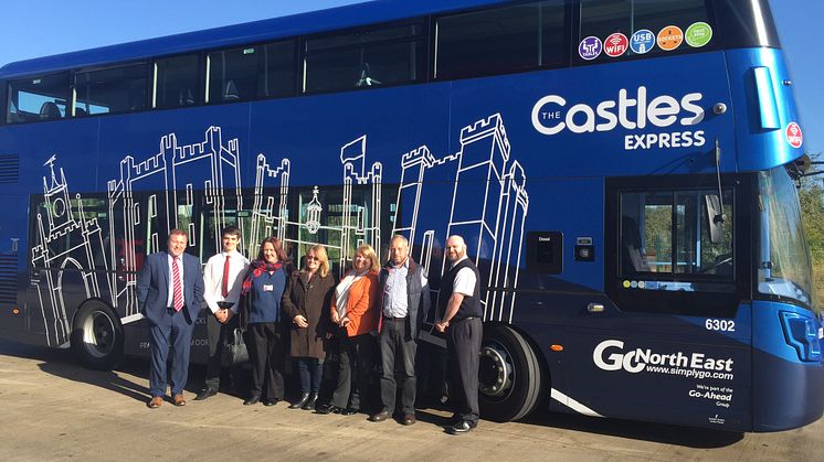 NGI judges joined the Go North East team for a tour on the Castles Express