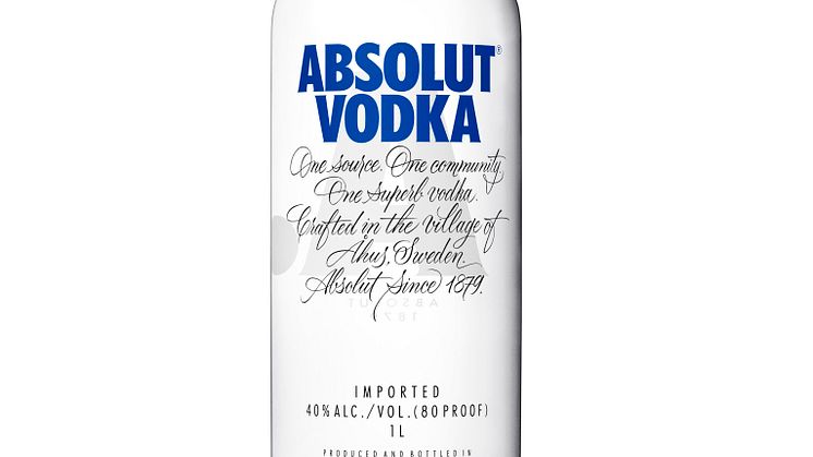 Absolut lager igjen et ikon for fremtiden med nytt flaskedesign 