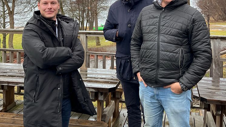 Från Vänster Jonas Berglund från Albinsson & Sjöberg Martin Stober och Kristoffer Sundlin från Overland Group AB.jpeg