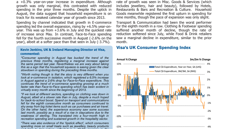 UK Consumer spending on course for weakest year since 2013 despite modest August uptick