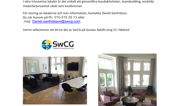För det mindre företaget, hyr Hotspot hos SwCG i centrala Malmö