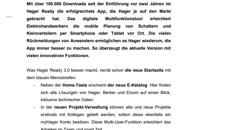Hager Ready 3.0