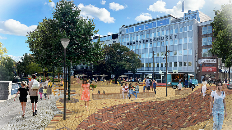 Visionsskiss. Så här kan Fisktorget komma att se ut efter ombyggnationen.