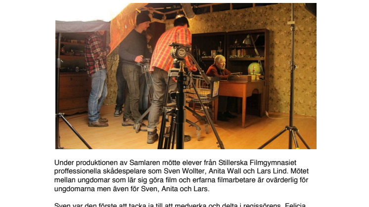 Sven Wollter och Anita Wall medverkar i elevfilm från Stillerska Filmgymnasiet 