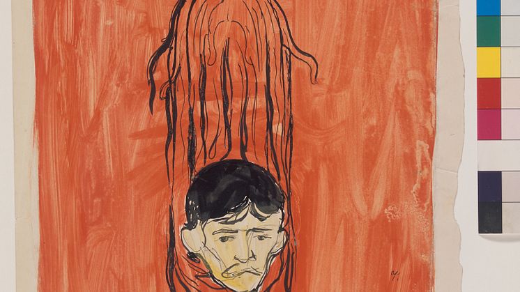 Edvard Munch: Selvportrett i kvinnehår. Salomeparafrase / Self- Portrait in Woman's Hair: Salome Paraphrase (1895–1896)