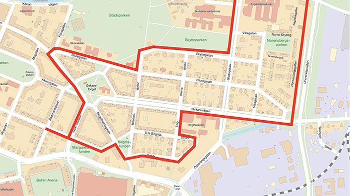 Här införs parkeringsavgift på Öster i Örebro. 