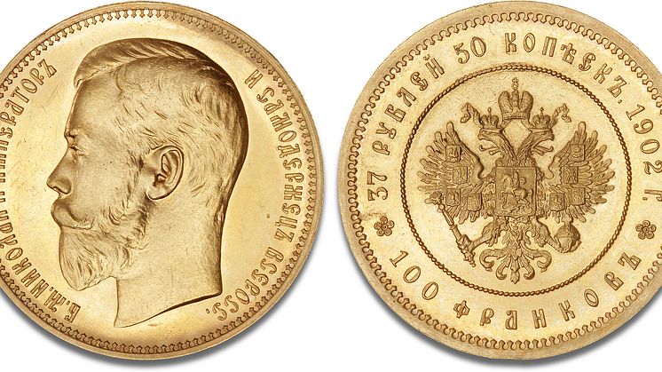 Nikolaj II's sjældne guldmønt, der fik et rekordhammerslag