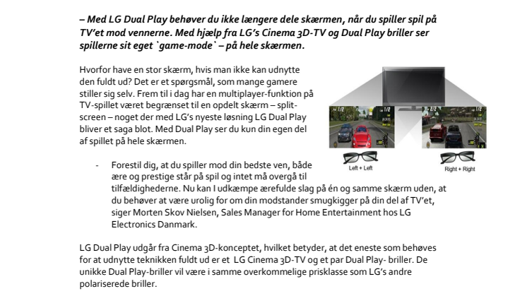 LG Dual Play – spil på TV i split-screen er en saga blot 