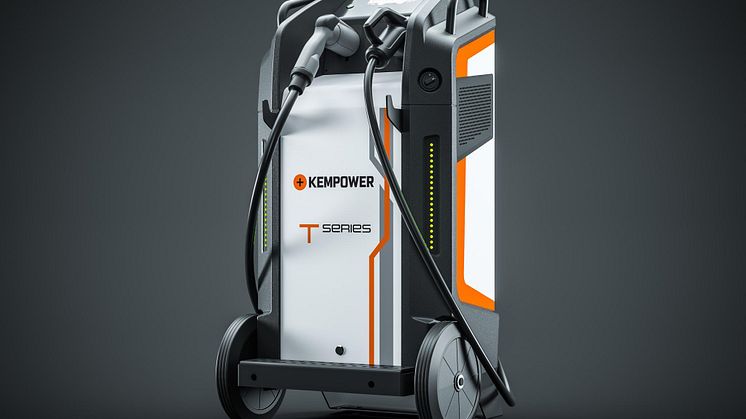 Kempower T-Series är portabla DC-laddare på 40 kW eller 2 x 20 kW som ansluts med 32 eller 63 A kontakt.