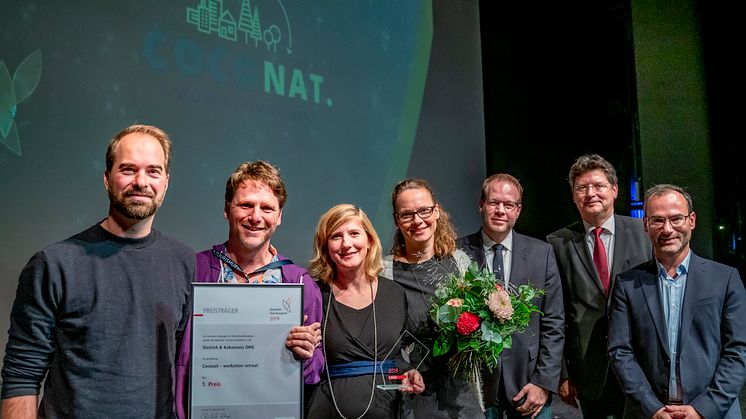 Das Team von Coconat mit  dem Geschäftsführer des Tourismusverbandes Fläming e.V. Daniel Sebastian Menzel, DTV-Präsident Reinhard Meyer sowie DTV-Geschäftsführer Norbert Kunz (Foto:Jan Sobotka/DTV)