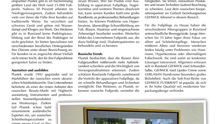 Gerlach in Russland: Raum für stetige Weiterentwicklung
