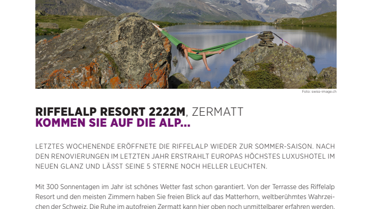 Kommen Sie auf die Alp…