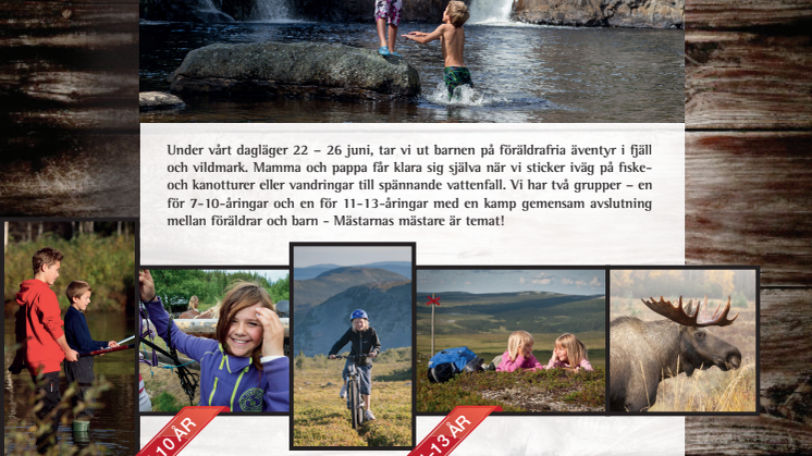 Vildmarksläger för barn i Vemdalen i juni