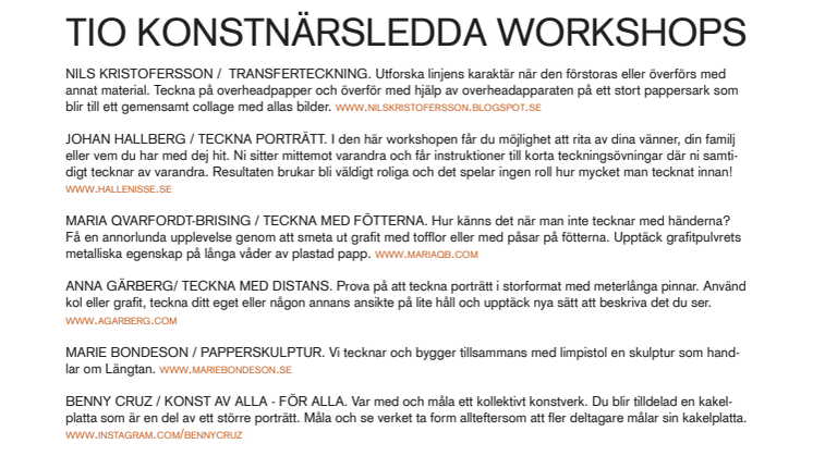 MISSA INTE: DEN STORA TECKNINGSFESTEN I SKÄRHAMN 24.8 2013
