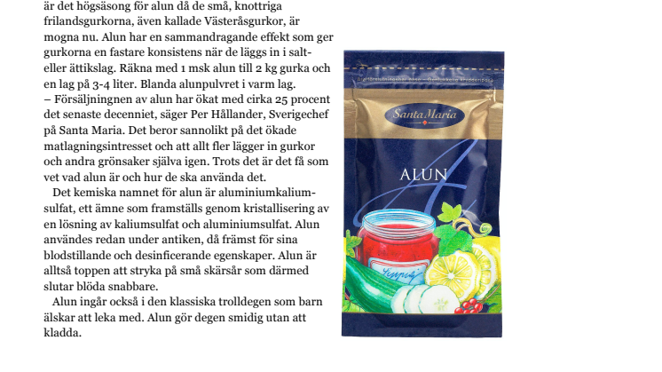 Alun – doldisen som gör gurkorna krispiga  