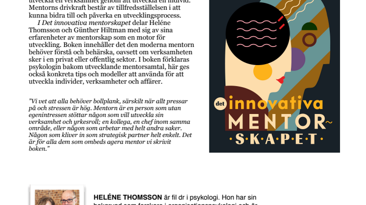Det Innovativa Mentorskapet – en bok av Heléne Thomsson och Günther Hiltmann 