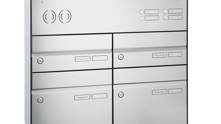 Renz Plan postkasseanlæg i rustfrit stål