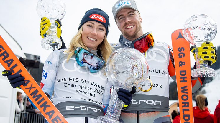 Skiing's first couple united also in success