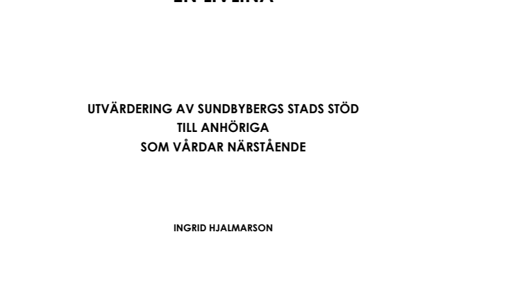 Anhörigstöd- en livlina