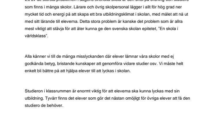 Sverigedemokraterna vill se mer studiero i Malmös skolor