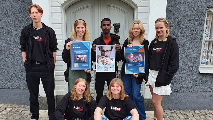 Ungdomar som arbetade med KulturCrew 2021.