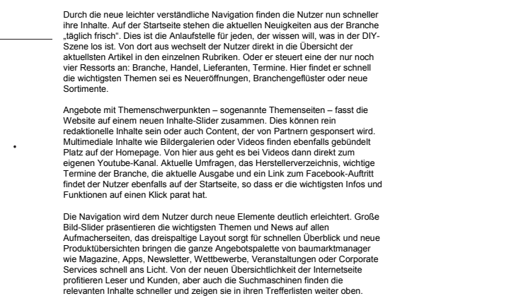 Baumarktmanager mit neuem Internetangebot