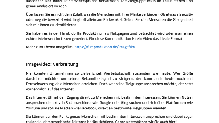 ​Imagefilm: Gesehen werden