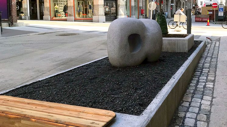 Kunstskulpturer Øvre slottsgt.