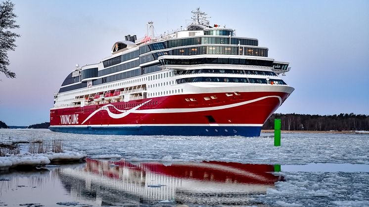 Åbolinjen hade störst resenärsökning under 2023. Foto: Viking LIne