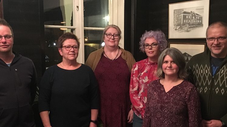 Styrelsen för nybildade FUB Vindeln, från vänster till höger: Tommy, Irene, Lena-Stina, Anna-Lena, Ulrica och ordförande John-Erik. Daniel saknas på bilden. 