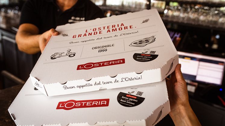 Für jeden zurückgebrachten Pizzakarton pflanzt L’Osteria ab sofort einen Baum