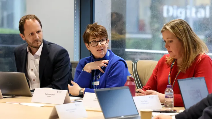 Roisin Currie, Chief Executive of Greggs, at the Universities UK roundtable employer discussion at Northumbria University