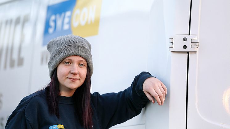 Jessica Neiglick - servicetekniker Swecon i Västerås