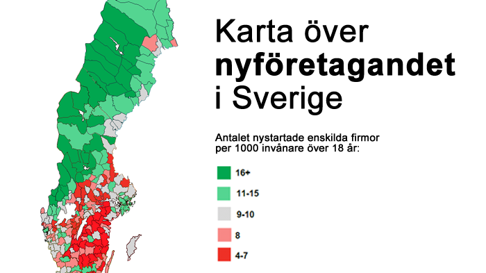 Här startas flest enskilda firmor i Sverige