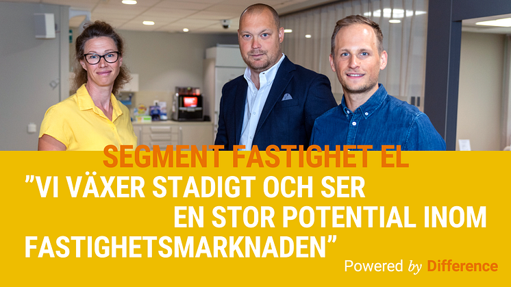 Hedvig Newman, KAM,  Mattias Svensson, Segmentschef och Alexander Lindblom, KAM.