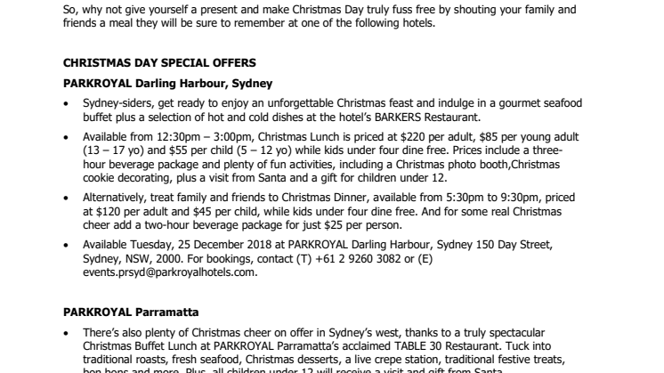 Let Pan Pacific Hotels Group make this Christmas one to remember 