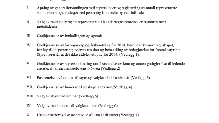 Innkalling til generalforsamling
